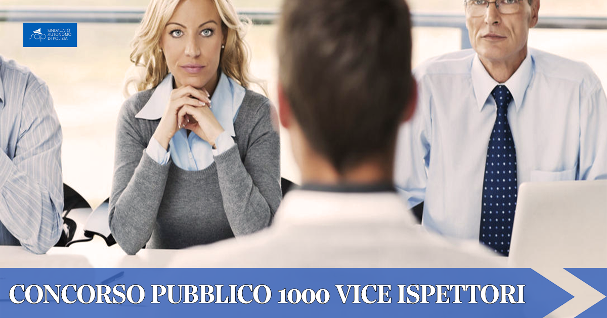 CONCORSO PUBBLICO 1 000 VICE ISPETTORI ELEVATO A 1 500 PUBBLICAZIONE