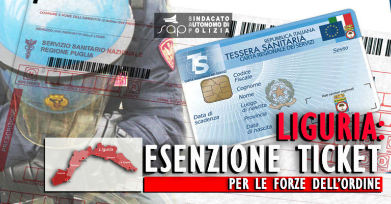 ESENZIONE TICKET E SPESE FARMACEUTICHE PER FORZE DELL'ORDINE DELLA ...