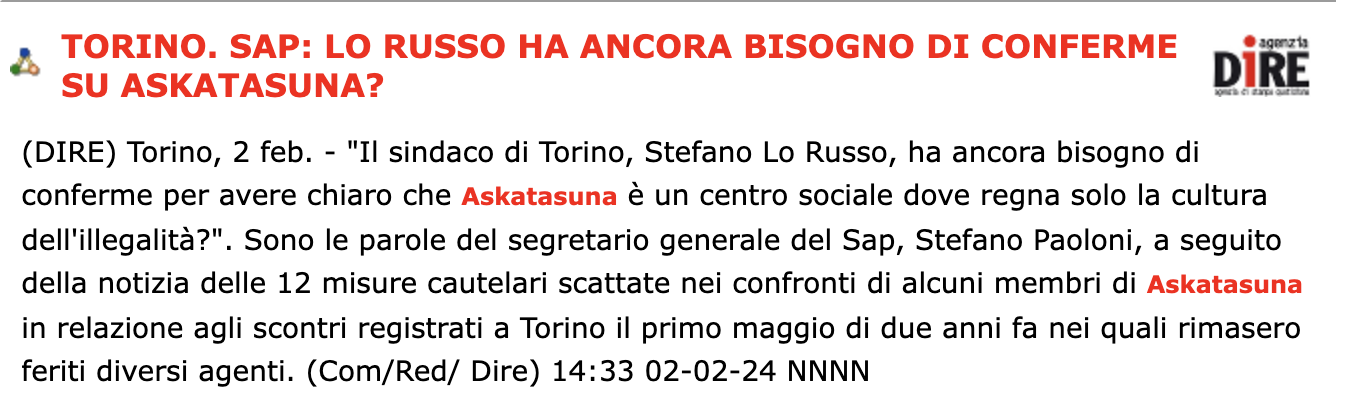 Sap Sindacato Autonomo Polizia