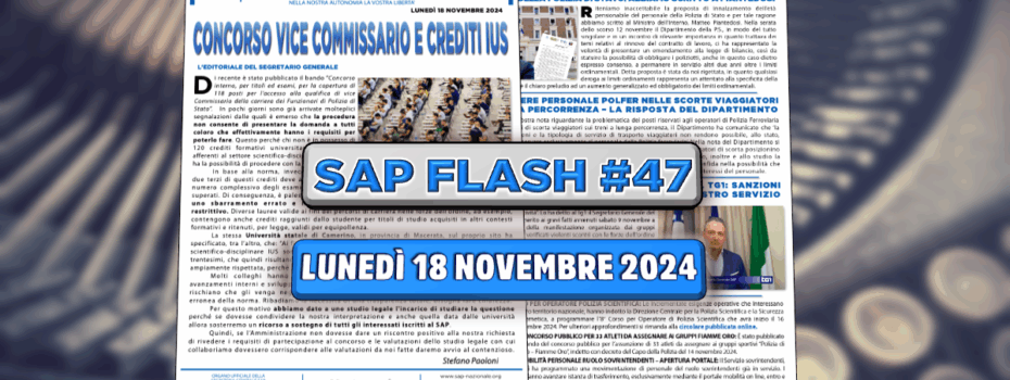 Sap Sindacato Autonomo Polizia